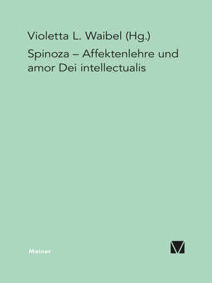 cover image of Affektenlehre und amor Dei intellectualis